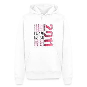 Limited Edition seit 2011 Geburtstag Vintage 2011 - Männer Premium Bio Hoodie - Weiß - Vorne - Nico (187cm)