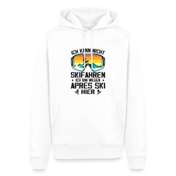 Ich Kann Nicht Skifahren Ich Bin Wegen Apres Ski - Männer Premium Bio Hoodie - Weiß - Vorne - Nico (187cm)