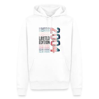 Edition limitée depuis 2004 Anniversaire Millésime 2004 - Sweat à capuche Premium bio Homme - blanc - Devant - Nico (187cm)