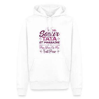 Schwester Tata und Patentante - Männer Premium Bio Hoodie - Weiß - Vorne - Nico (187cm)