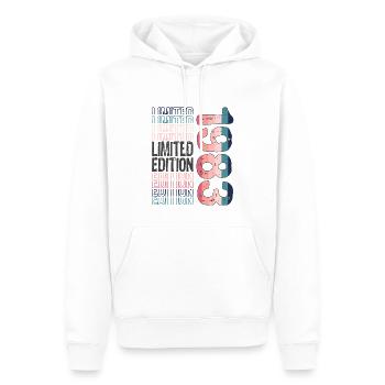 Limited Edition Since 1983 Birthday Vintage 1983 - Men’s Premium Organic Hoodie - white - Front - Nico (187cm)