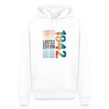 Limited Edition seit 1942 Geburtstag Vintage 1942 - Männer Premium Bio Hoodie - Weiß - Vorne - Nico (187cm)