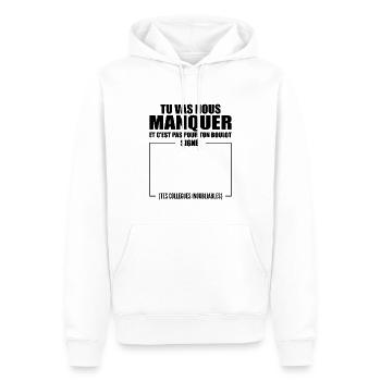 Departure Personalized Co-worker Signed - Men’s Premium Organic Hoodie - white - Front - Nico (187cm)