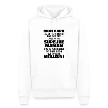 Pregnancy Announcement Gift Future Dad Future Mom - Men’s Premium Organic Hoodie - white - Front - Nico (187cm)