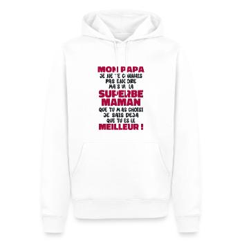 Pregnancy Announcement Gift Future Dad Future Mom - Men’s Premium Organic Hoodie - white - Front - Nico (187cm)