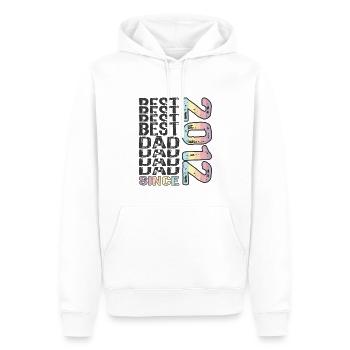 Meilleur papa du monde depuis la fête des pères 2012 - Sweat à capuche Premium bio Homme - blanc - Devant - Nico (187cm)