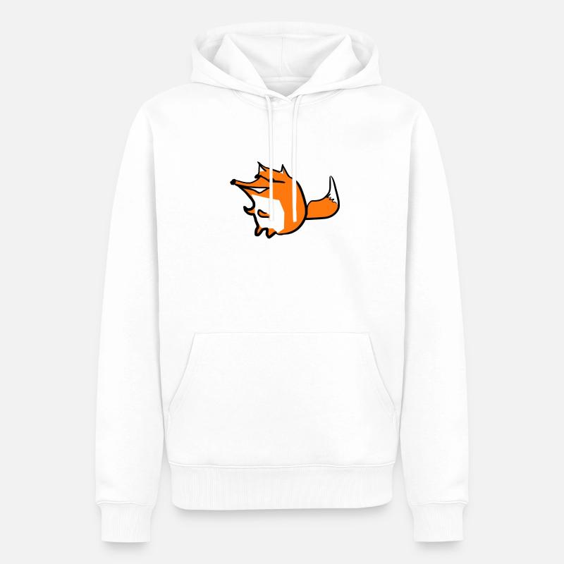 Fuchs - Männer Premium Bio Hoodie - Weiß