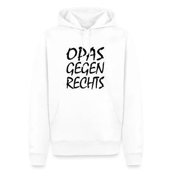 Opas gegen rechts - Männer Premium Bio Hoodie - Weiß - Vorne - Nico (187cm)