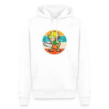 Baumfäller Waldarbeiter Kettensäge Motorsäge - Männer Premium Bio Hoodie - Weiß - Vorne - Nico (187cm)