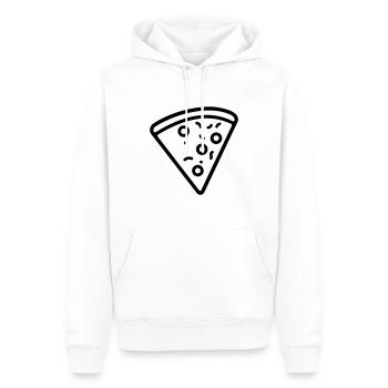 Pizza slice - Men’s Premium Organic Hoodie - white - Front - Nico (187cm)