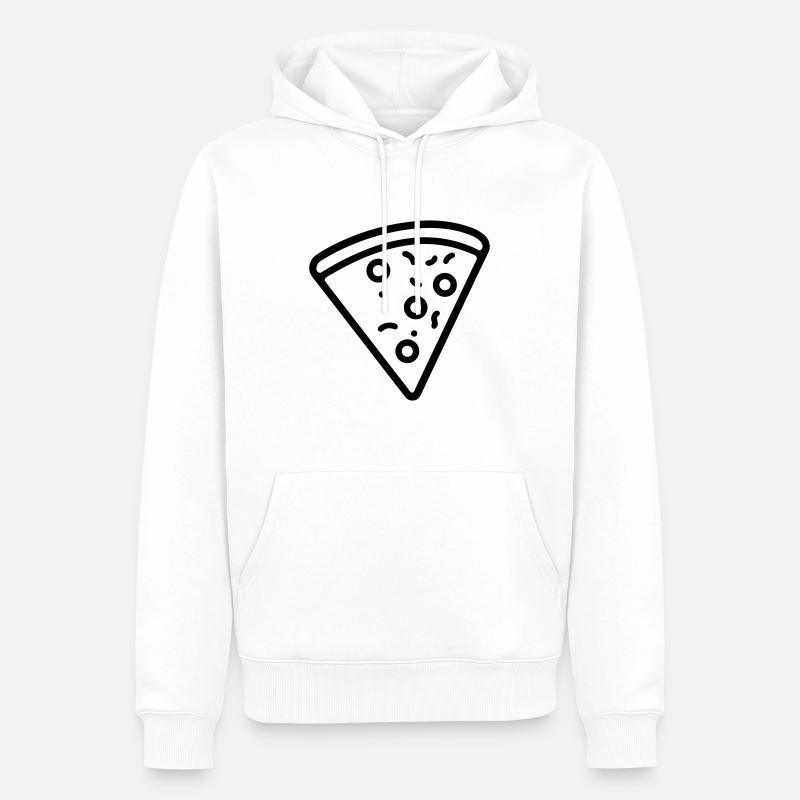 Pizzastück - Männer Premium Bio Hoodie - Weiß