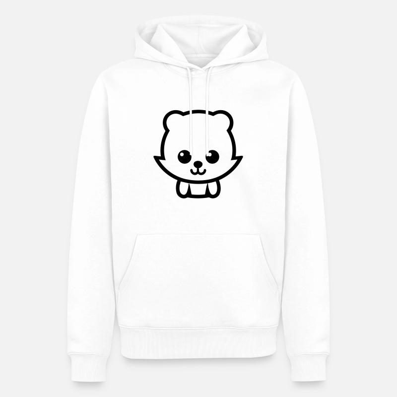 Fuchs - Männer Premium Bio Hoodie - Weiß