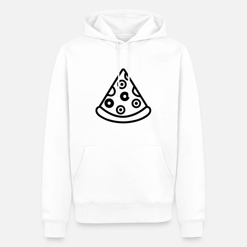 part de pizza - Sweat à capuche Premium bio Homme - blanc
