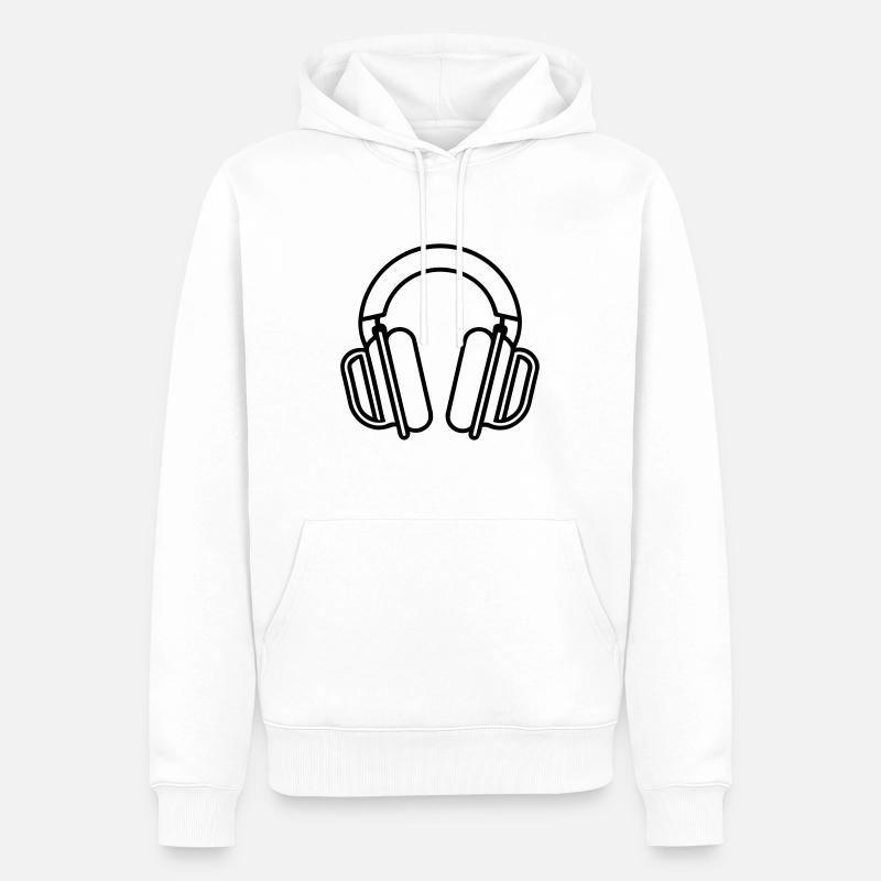 Gaming-Headset - Männer Premium Bio Hoodie - Weiß