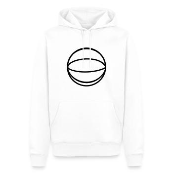Ballon de basket - Sweat à capuche Premium bio Homme - blanc - Devant - Nico (187cm)