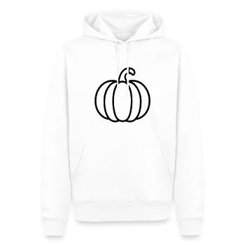 citrouille - Sweat à capuche Premium bio Homme - blanc - Devant - Nico (187cm)
