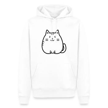 Katze - Männer Premium Bio Hoodie - Weiß - Vorne - Nico (187cm)