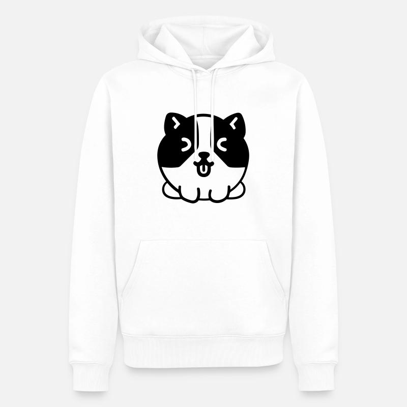 Chien - Sweat à capuche Premium bio Homme - blanc