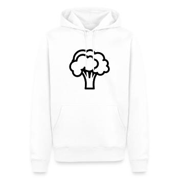 brocoli - Sweat à capuche Premium bio Homme - blanc - Devant - Nico (187cm)