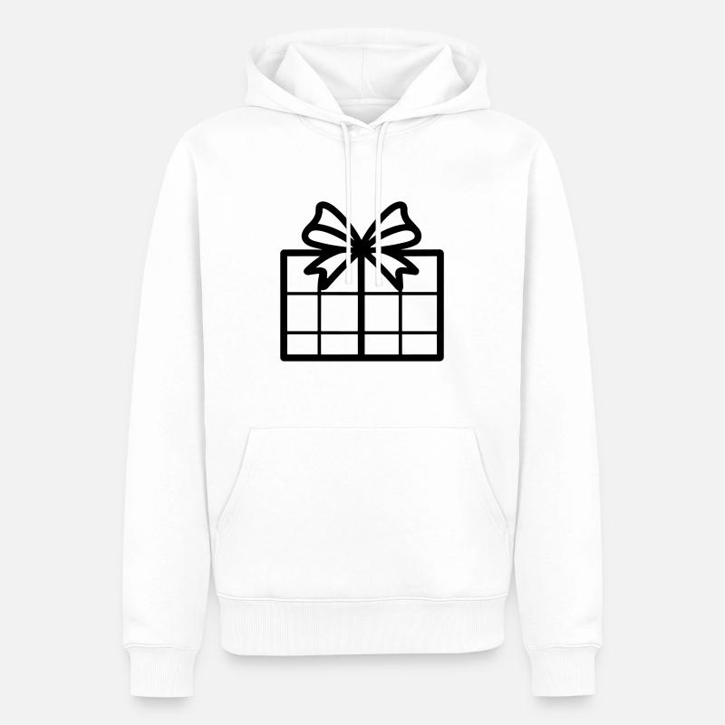 Kleine Geschenkbox - Männer Premium Bio Hoodie - Weiß
