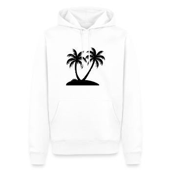Palme - Männer Premium Bio Hoodie - Weiß - Vorne - Nico (187cm)