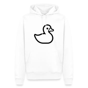 Duck - Men’s Premium Organic Hoodie - white - Front - Nico (187cm)