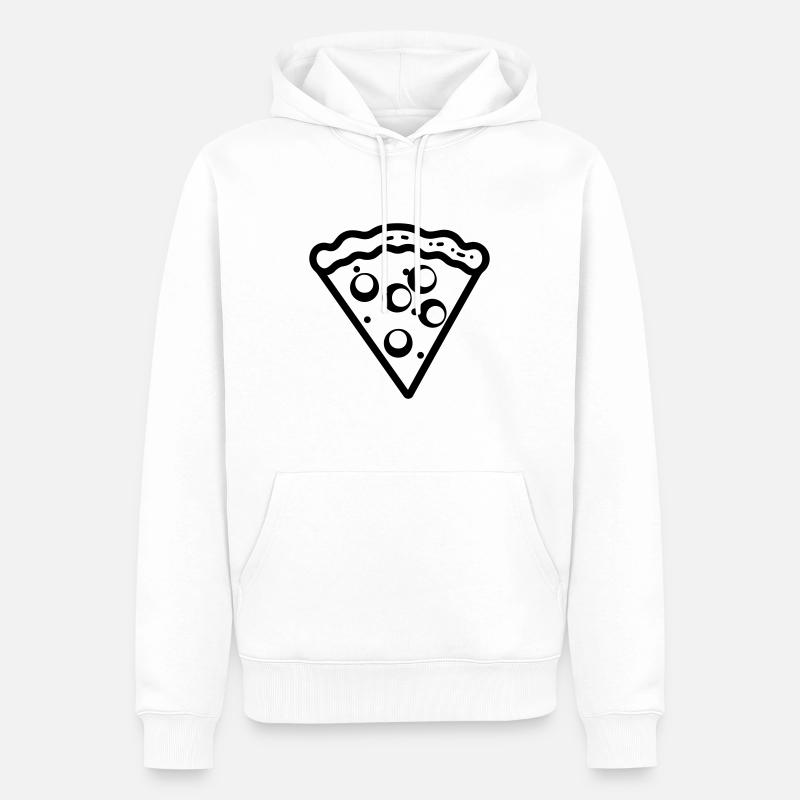 part de pizza - Sweat à capuche Premium bio Homme - blanc