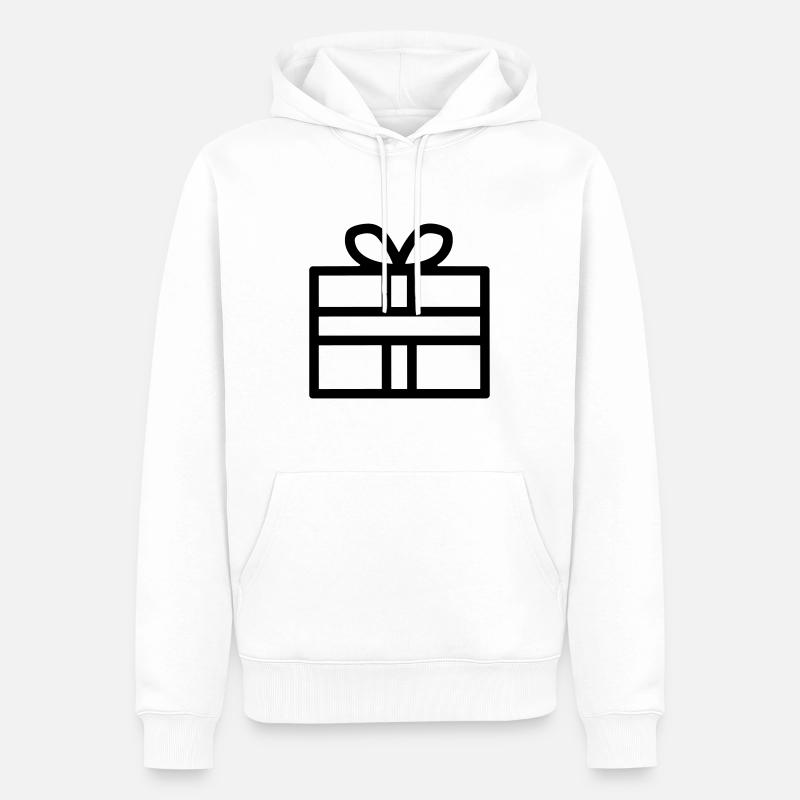 Kleine Geschenkbox - Männer Premium Bio Hoodie - Weiß