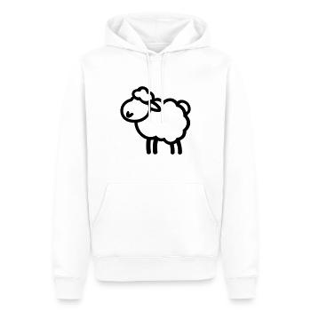 Schaf - Männer Premium Bio Hoodie - Weiß - Vorne - Nico (187cm)