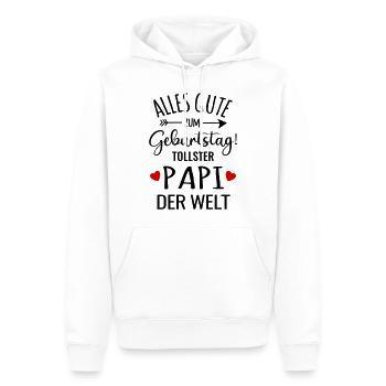 Alles Gute zum Geburtstag bester Papa toller Papi - Männer Premium Bio Hoodie - Weiß - Vorne - Nico (187cm)
