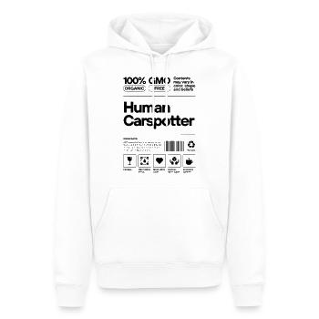 Human Carspotter - Männer Premium Bio Hoodie - Weiß - Vorne - Nico (187cm)