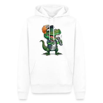 Alligatoren fließen - Männer Premium Bio Hoodie - Weiß - Vorne - Nico (187cm)