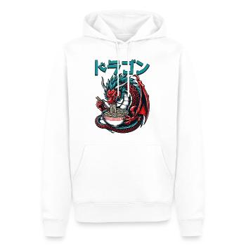 Japanische Drachen-Ramen - Männer Premium Bio Hoodie - Weiß - Vorne - Nico (187cm)