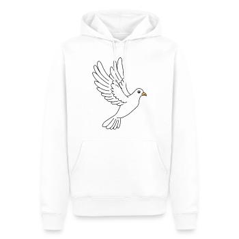 friedenstaube - Männer Premium Bio Hoodie - Weiß - Vorne - Nico (187cm)