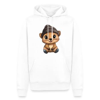 Quokka mignon mignon bébé enfants animal dessin animé - Sweat à capuche Premium bio Homme - blanc - Devant - Nico (187cm)