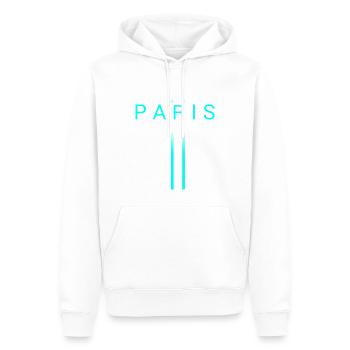 Paris - Männer Premium Bio Hoodie - Weiß - Vorne - Nico (187cm)