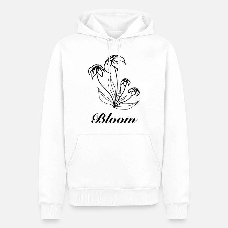 Bloom pattern - Männer Premium Bio Hoodie - Weiß