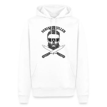 Griller en série - Sweat à capuche Premium bio Homme - blanc - Devant - Nico (187cm)