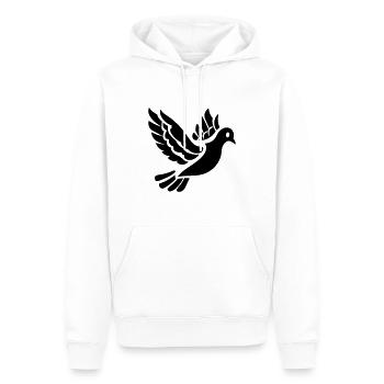 Taube - Männer Premium Bio Hoodie - Weiß - Vorne - Nico (187cm)