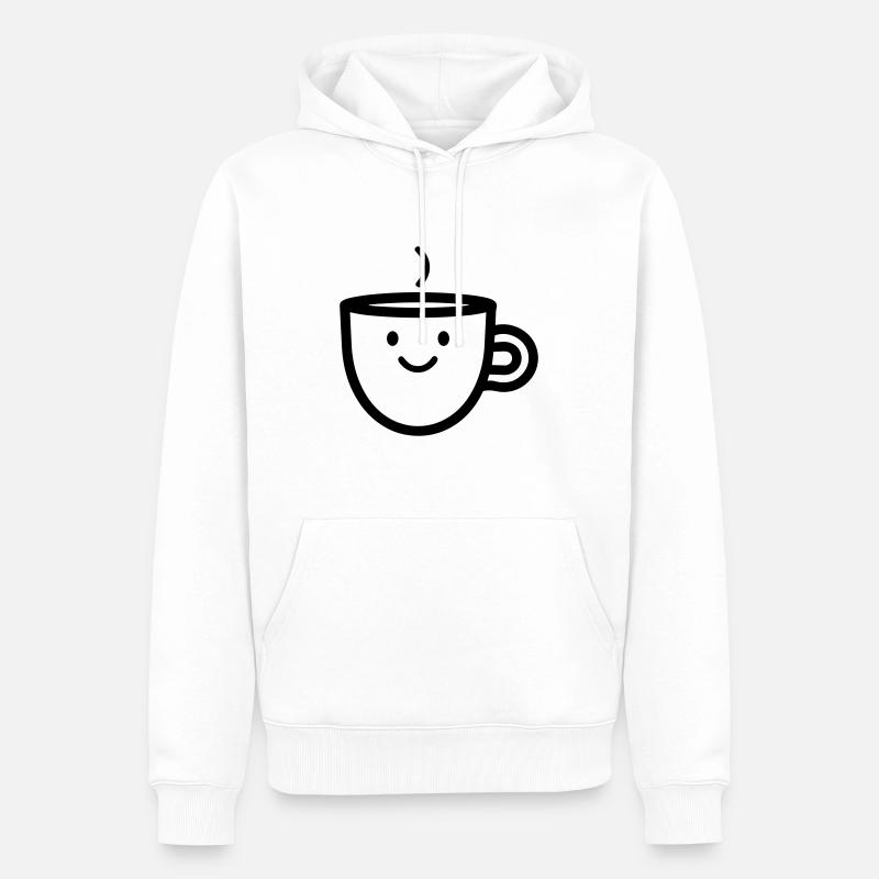 Mug de café - Sweat à capuche Premium bio Homme - blanc