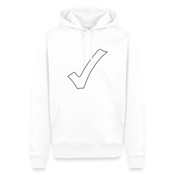 Crochet Emoji Esquisse Dessin Noir - Sweat à capuche Premium bio Homme - blanc - Devant - Nico (187cm)