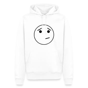 Emoji Skizze nachdenken schwarz - Männer Premium Bio Hoodie - Weiß - Vorne - Nico (187cm)
