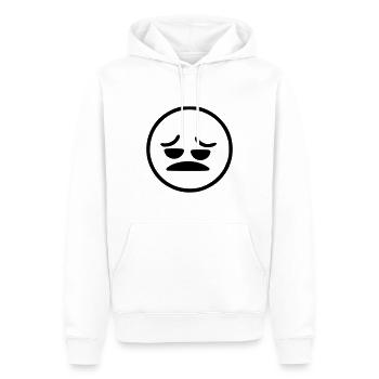 Emoji sketch evil black - Sweat à capuche Premium bio Homme - blanc - Devant - Nico (187cm)