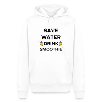 Save water drink smoothies - Men’s Premium Organic Hoodie - white - Front - Nico (187cm)