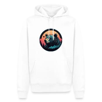 Grizzlybär Kodiakbär Braunbär Portrait - Männer Premium Bio Hoodie - Weiß - Vorne - Nico (187cm)