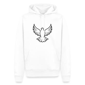 Taube - Männer Premium Bio Hoodie - Weiß - Vorne - Nico (187cm)