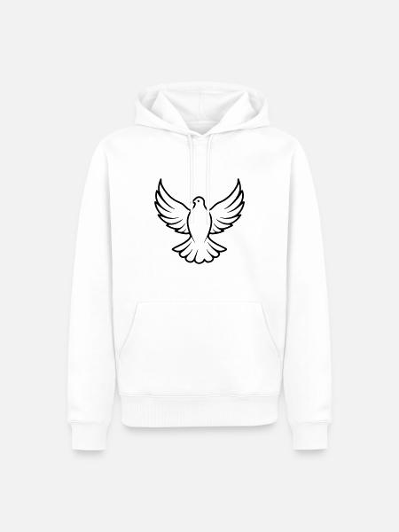 Dove - Men’s Premium Organic Hoodie - white