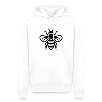 Biene - Männer Premium Bio Hoodie - Weiß - Vorne - Nico (187cm)