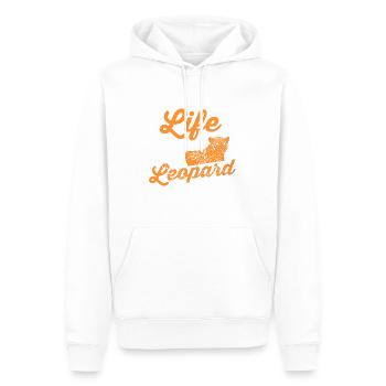 Life Is Better With a Leopard Wild Cat Quote - Männer Premium Bio Hoodie - Weiß - Vorne - Nico (187cm)