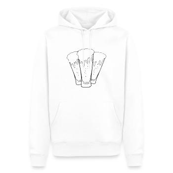 Fête de dessin de bière Célébrez le noir - Sweat à capuche Premium bio Homme - blanc - Devant - Nico (187cm)